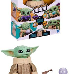 Star Wars The Mandalorian Galactic Snackin' Grogu Animatronic Toy with Over 40 S